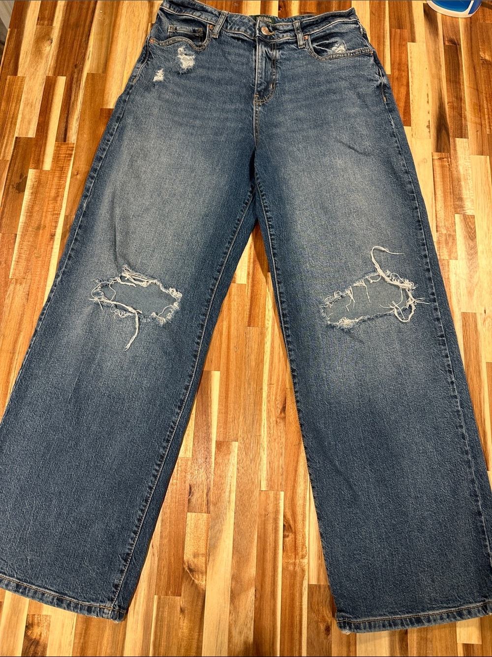 wild fable High Rise Baggy Light Blue Denim Jeans 522